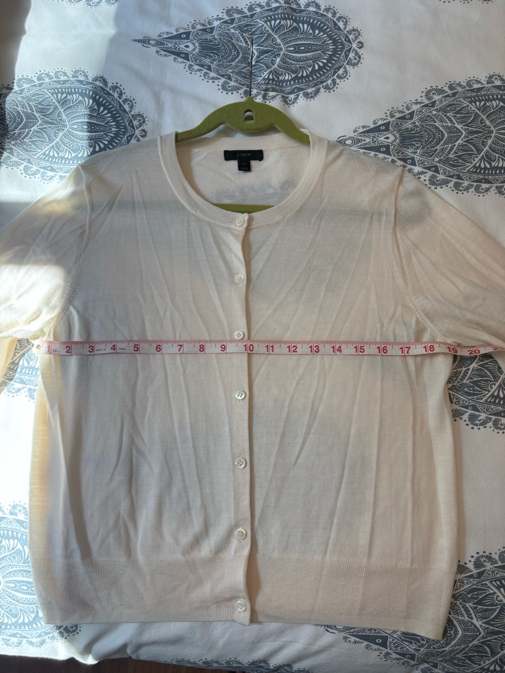 J. Crew Button-Front Lightweight Cotton Blend Cardigan Size XL - Picture 2 of 5